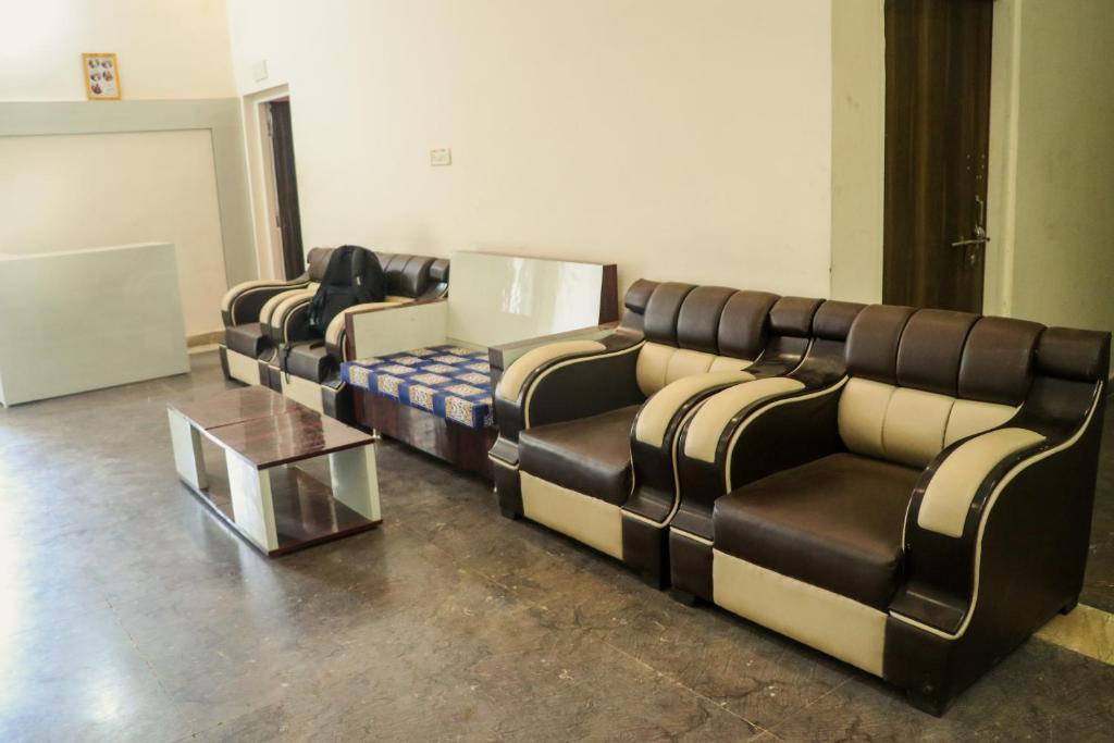 Comfortable seating area with sofas