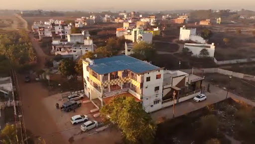 Aerial drone view of Rajasthan Maheshwari Bhawan